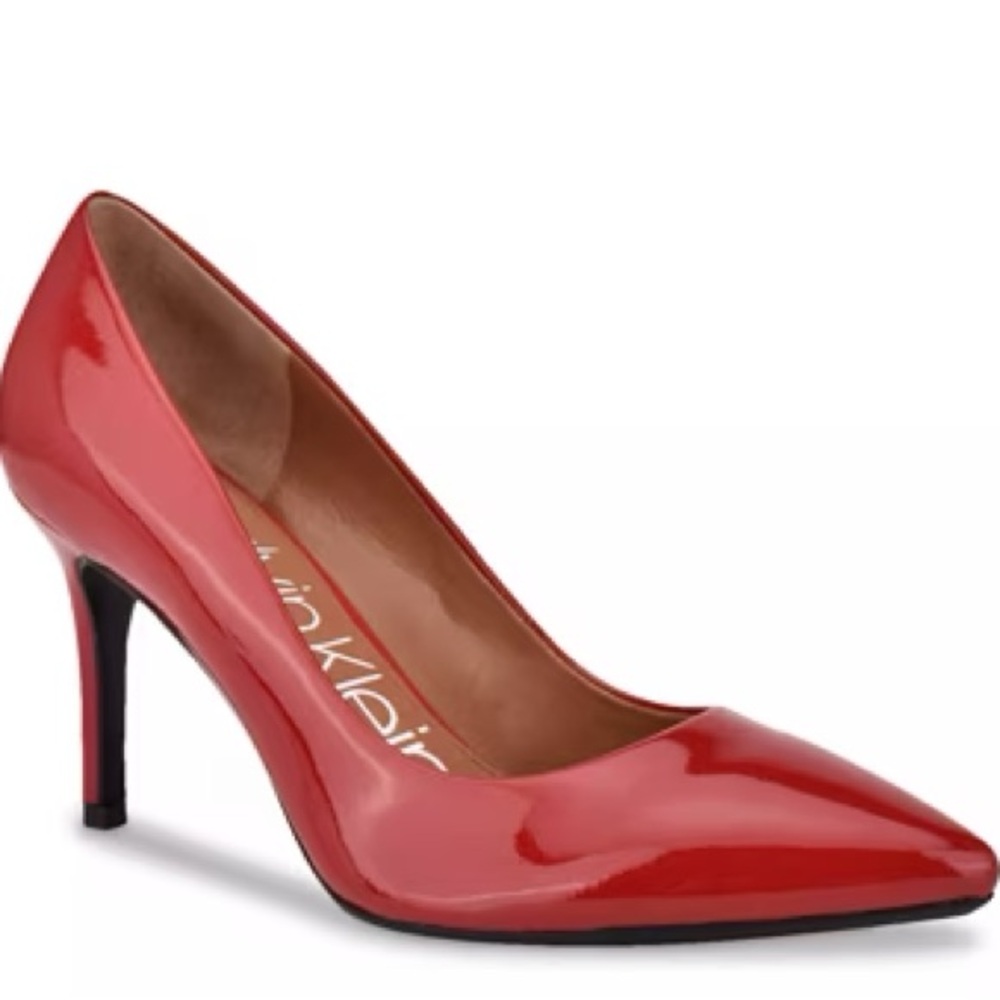 Calvin Klein Red Patent Leather Heels